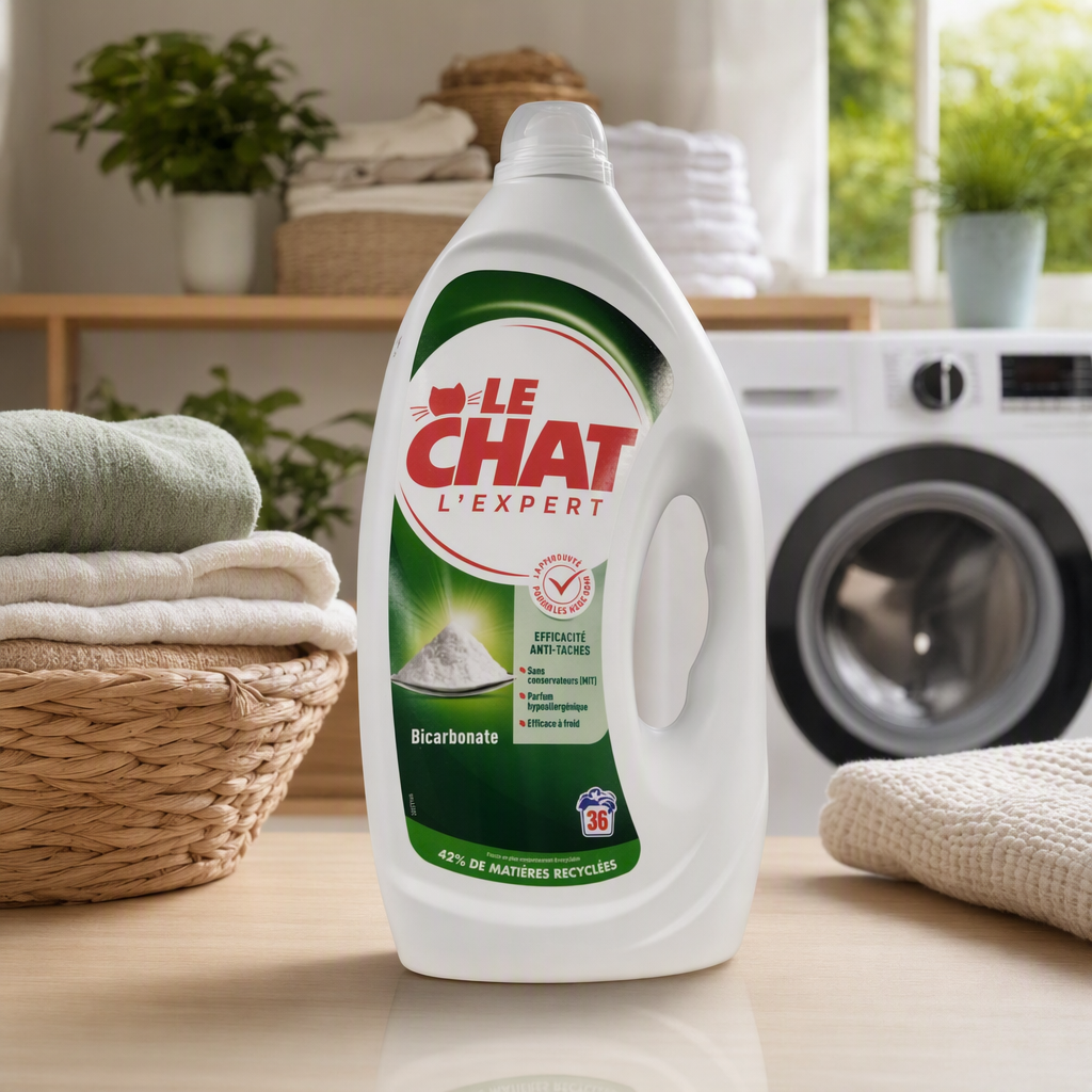 LESSIVE LIQUIDE LINGE EXPERT BICARBONATE LE CHAT