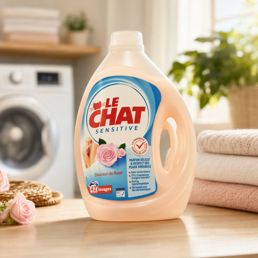 LESSIVE LIQUIDE LINGE SENSITIVE DOUCEUR ROSE LE CHAT