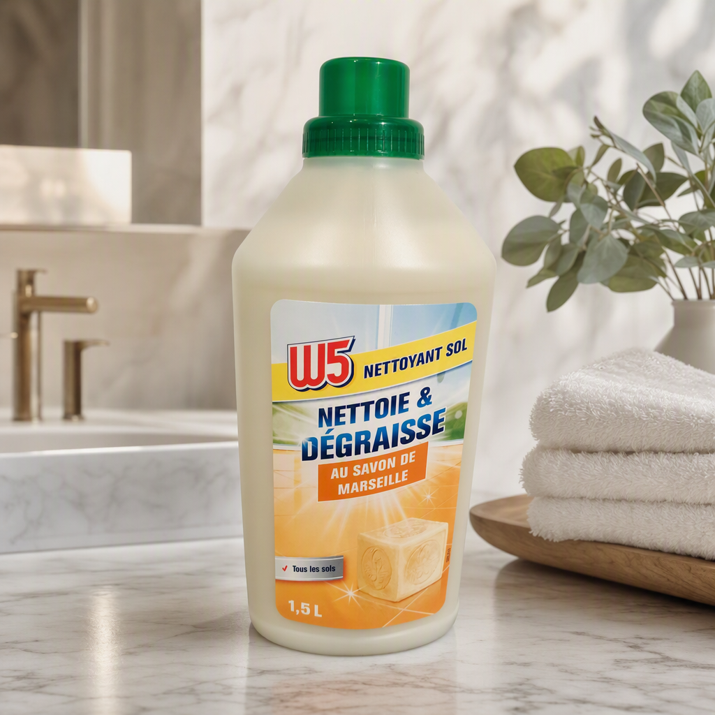 NETTOYANT SOL NETTOIE ET DEGRAISSE AU SAVON DE MARSEILLE